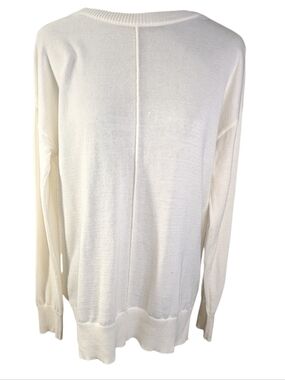 Banana Republic Factory Off-White Crewneck Sweater Tunic Flaw